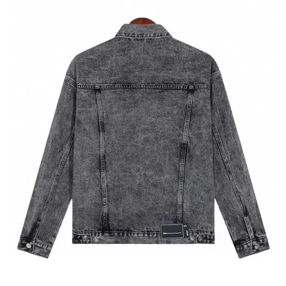 We11done Distressed Denim Jacket Black